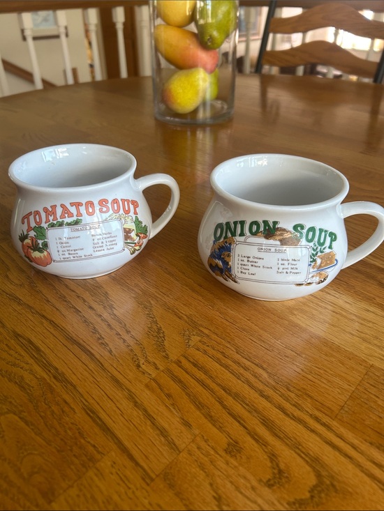 W.C.L. Other - 1980s Vintages porcelain Soup mugs-Set of 2
